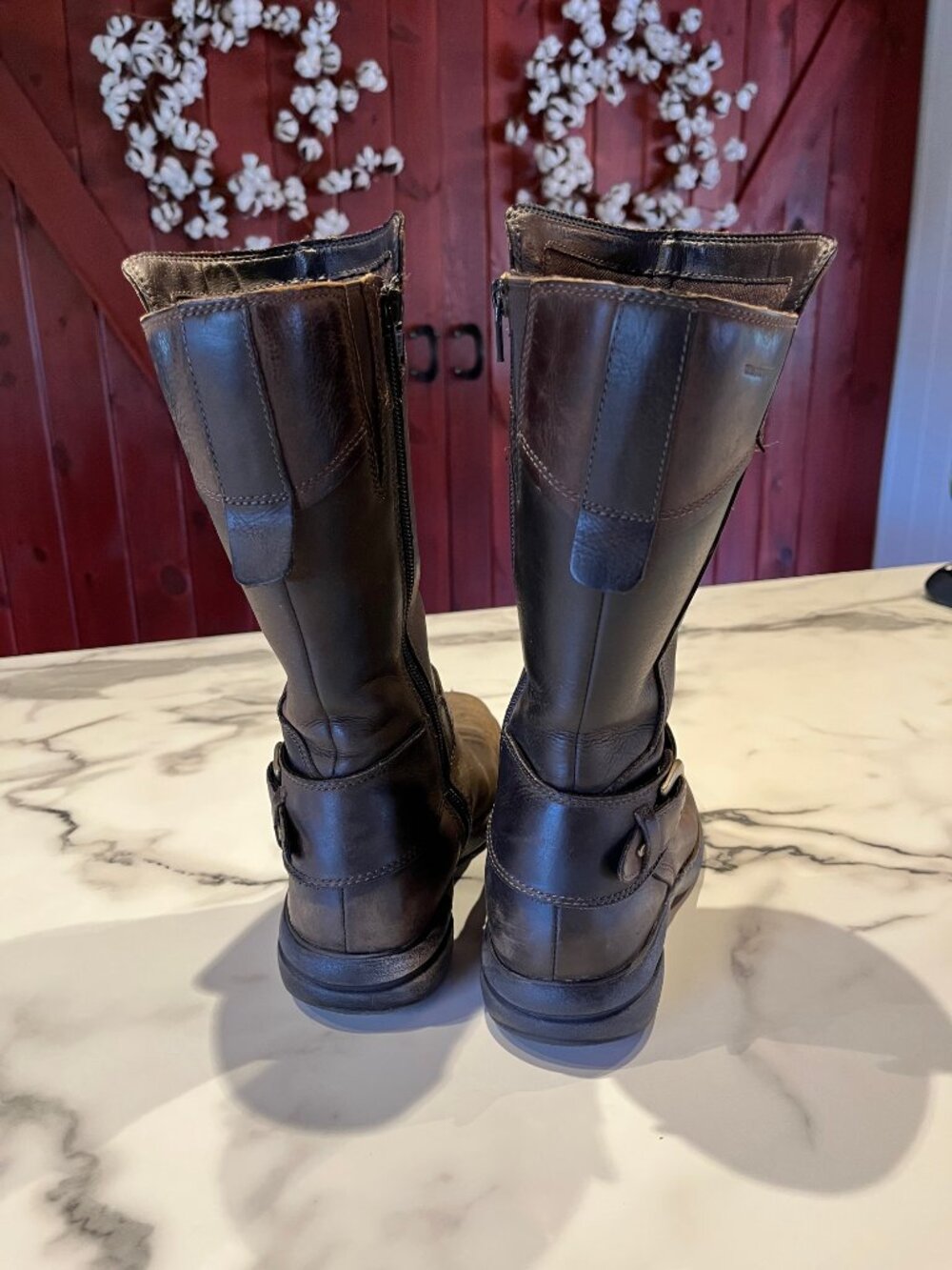 Merrell Captiva Buckle-Down Waterproof Mid-Calf Leather Riding Boots - 6.5 - Picture 7 of 15